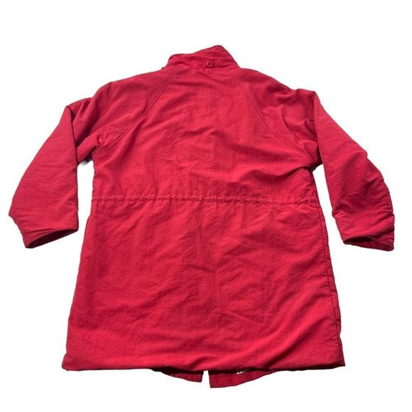 Woolrich Full Zip Coat Womens Medium Red Wool Thinsulate Parka - Picture 2 of 9